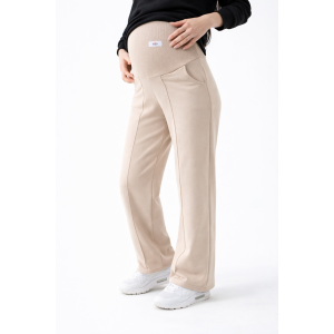 Брюки Палаццо Для Беременных С Карманами HN Бежевые 